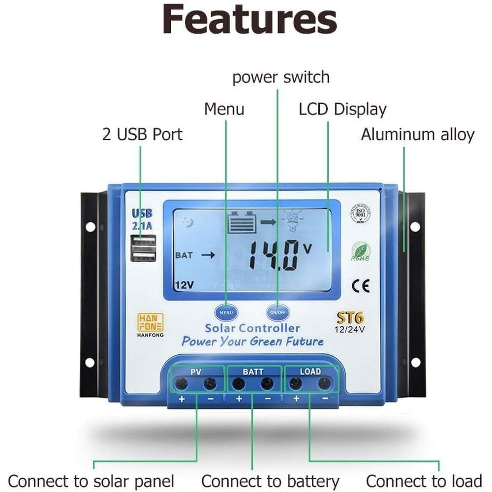 60A Solar Charge Controller 12 - огляд і ціна Charge Controller Solar