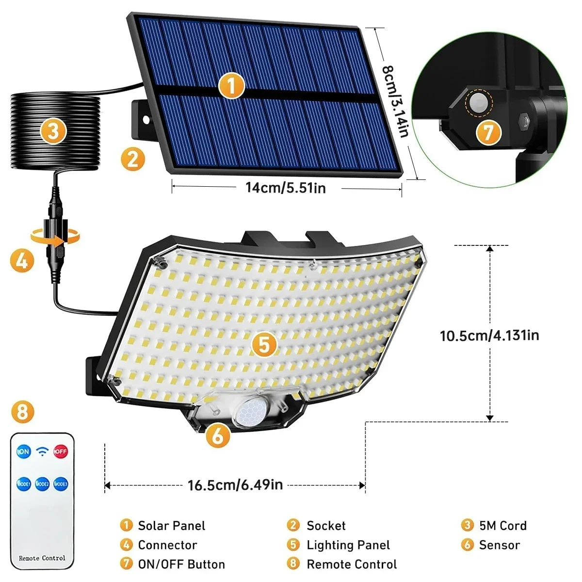 234LED Solar Outdoor Lights Mo - огляд і ціна Solar Lamp