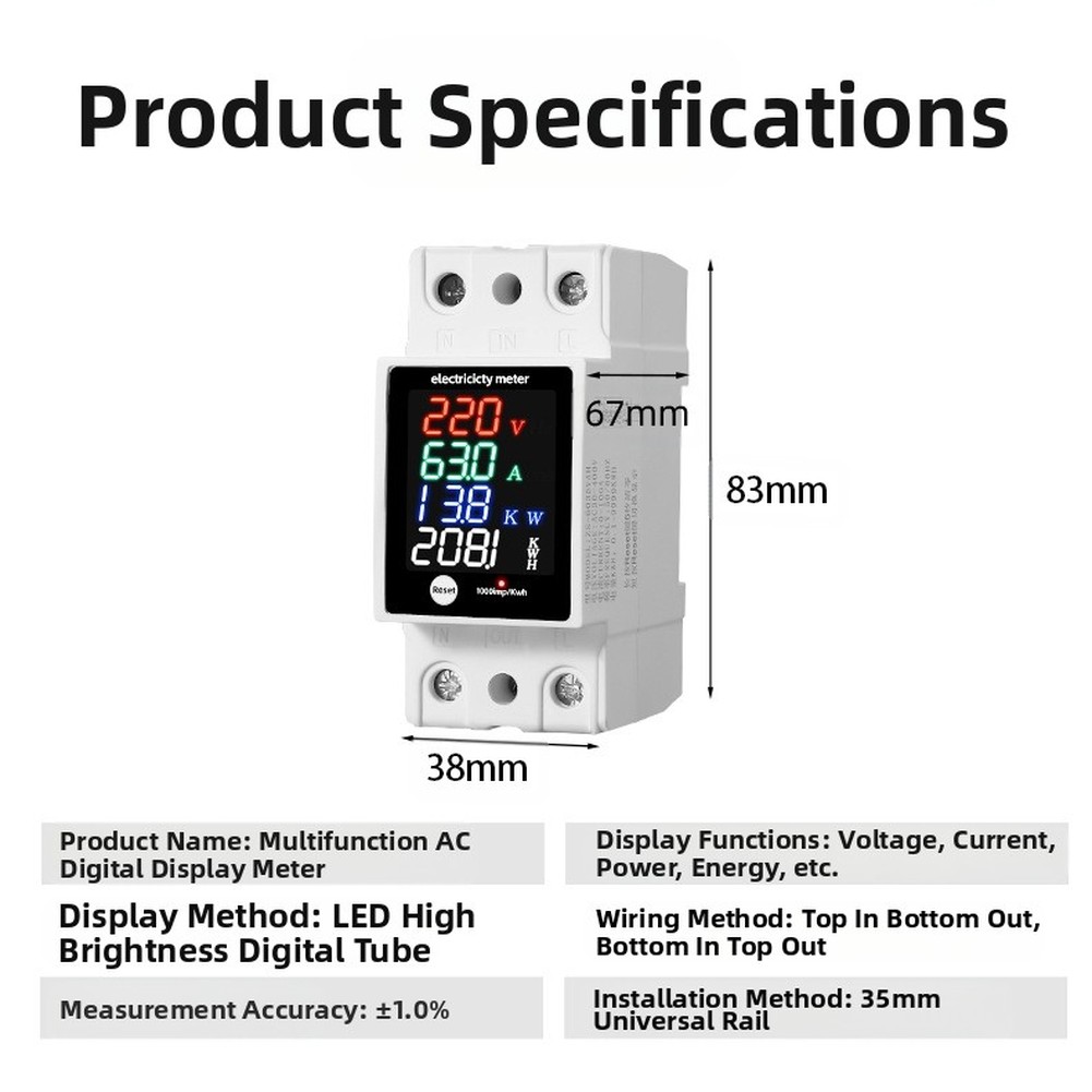 Multi Functional Digital Displ - огляд і ціна Energy Monitor Meter