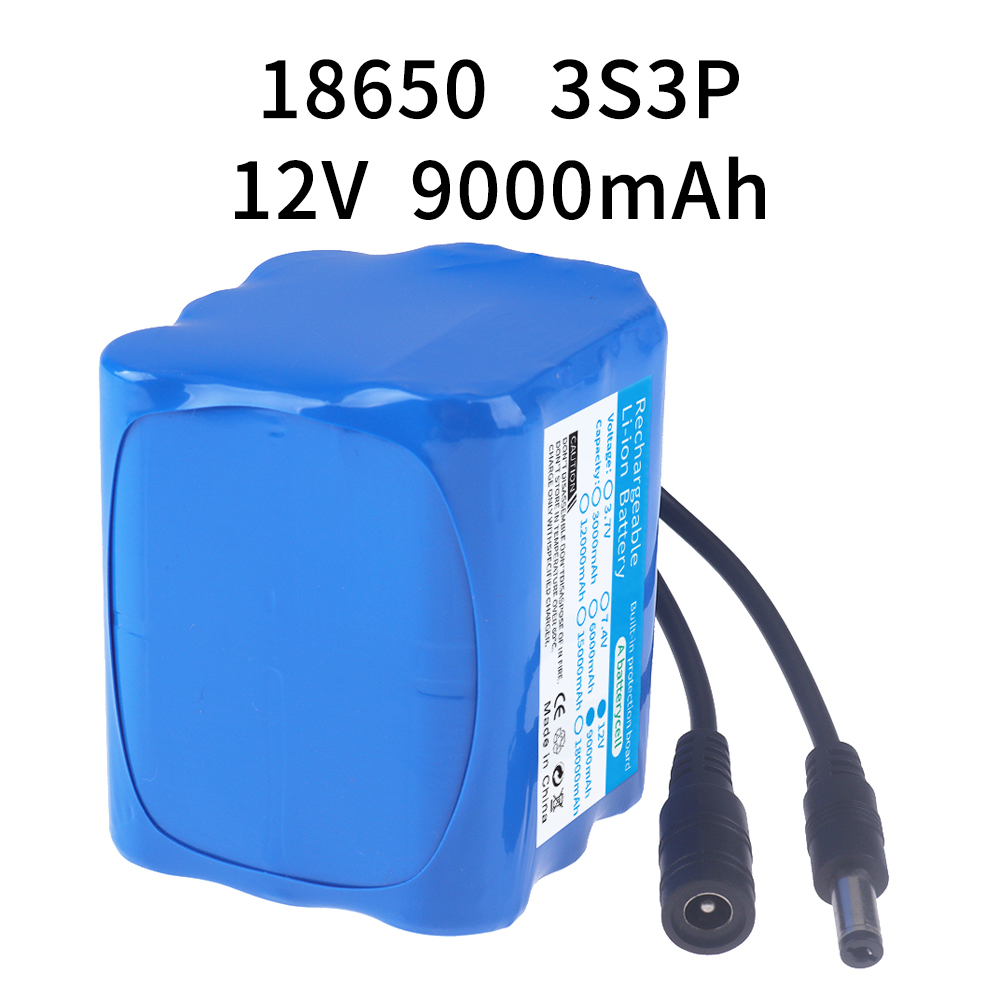 12V 9000mAh 3S3P lithium-ion b - огляд і ціна Lithium Battery 12V