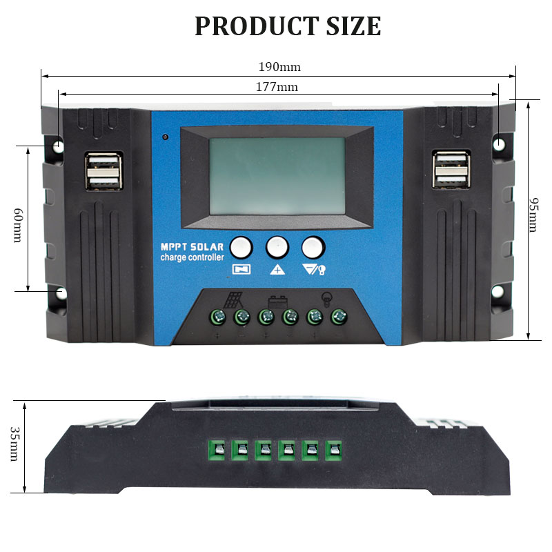 MPPT Solar Controller 12V/24V  - огляд і ціна Solar Panel 200W